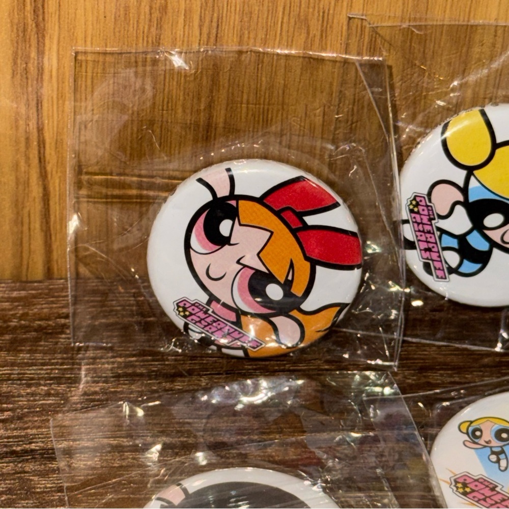 Powderpuff Girls 4pc Button Set- NEW - Picture 6 of 7